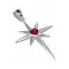 The Patriot North Star Pendant Necklace Silver Cross Jewelry