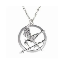 Mockingjay Pendant Necklace Silver Jewelry