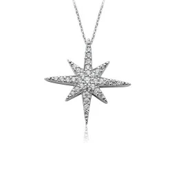 North Star Necklace Silver Pendant Jewelry