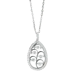 Tuba Pendant Necklace Silver Jewelry